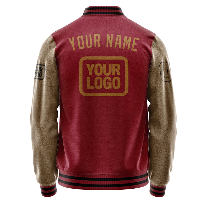 Custom Crimson Red Khaki Jacket JA151522151717222217
