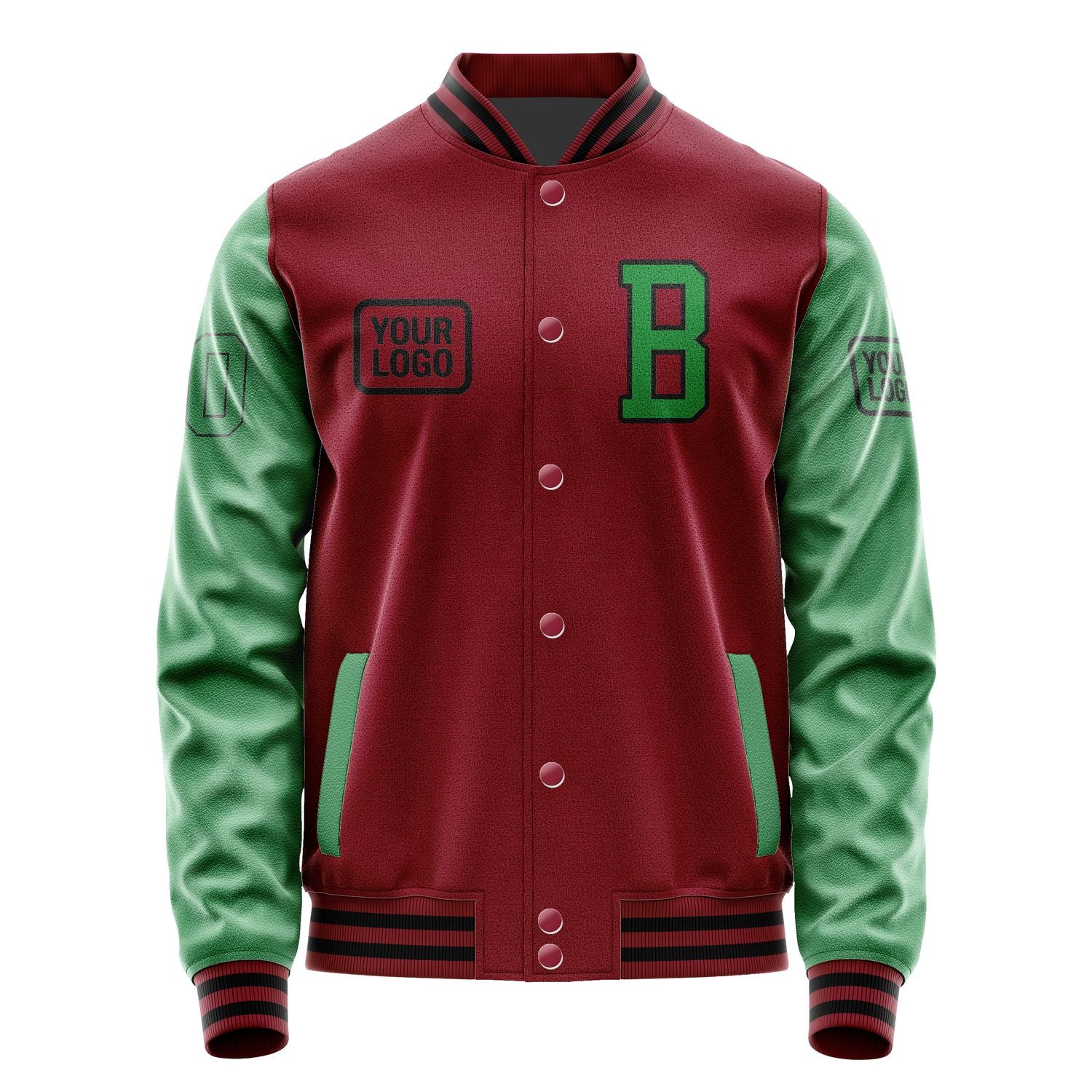 Custom Crimson Red Emerald Green Jacket JA151524151717242417