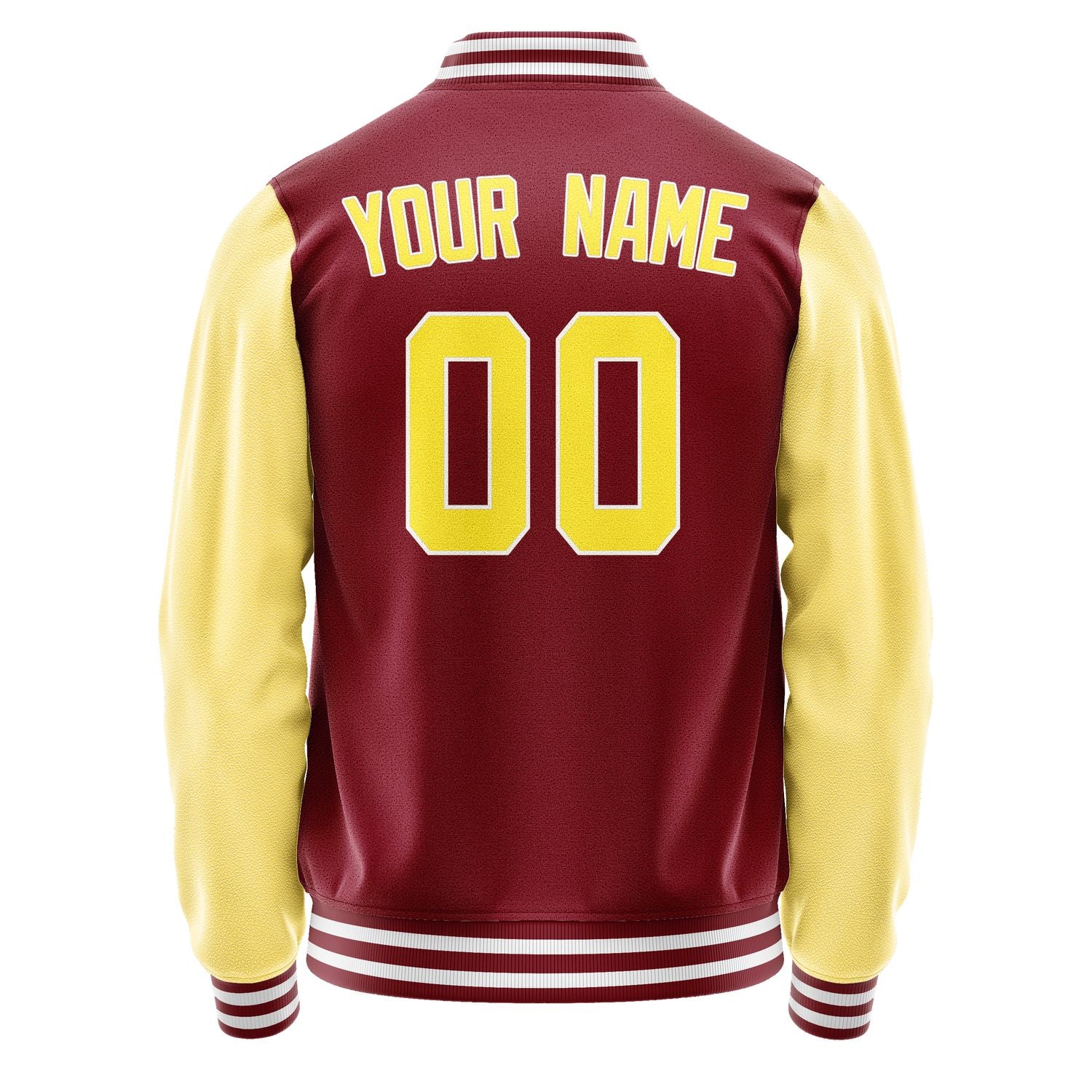 Custom Crimson Red Light Yellow Jacket JA1515261518B31826