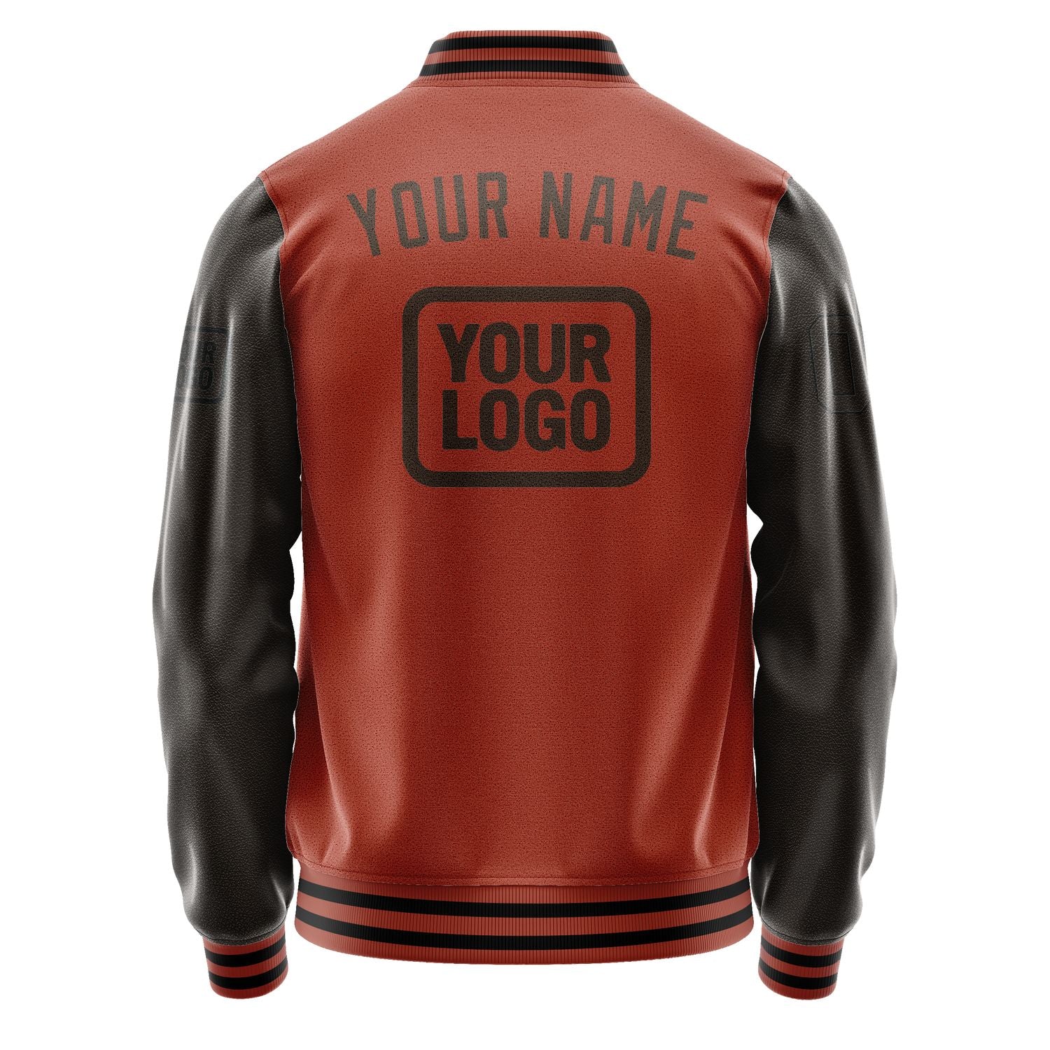 Custom Coral Red Brown Jacket JA161601161717010117