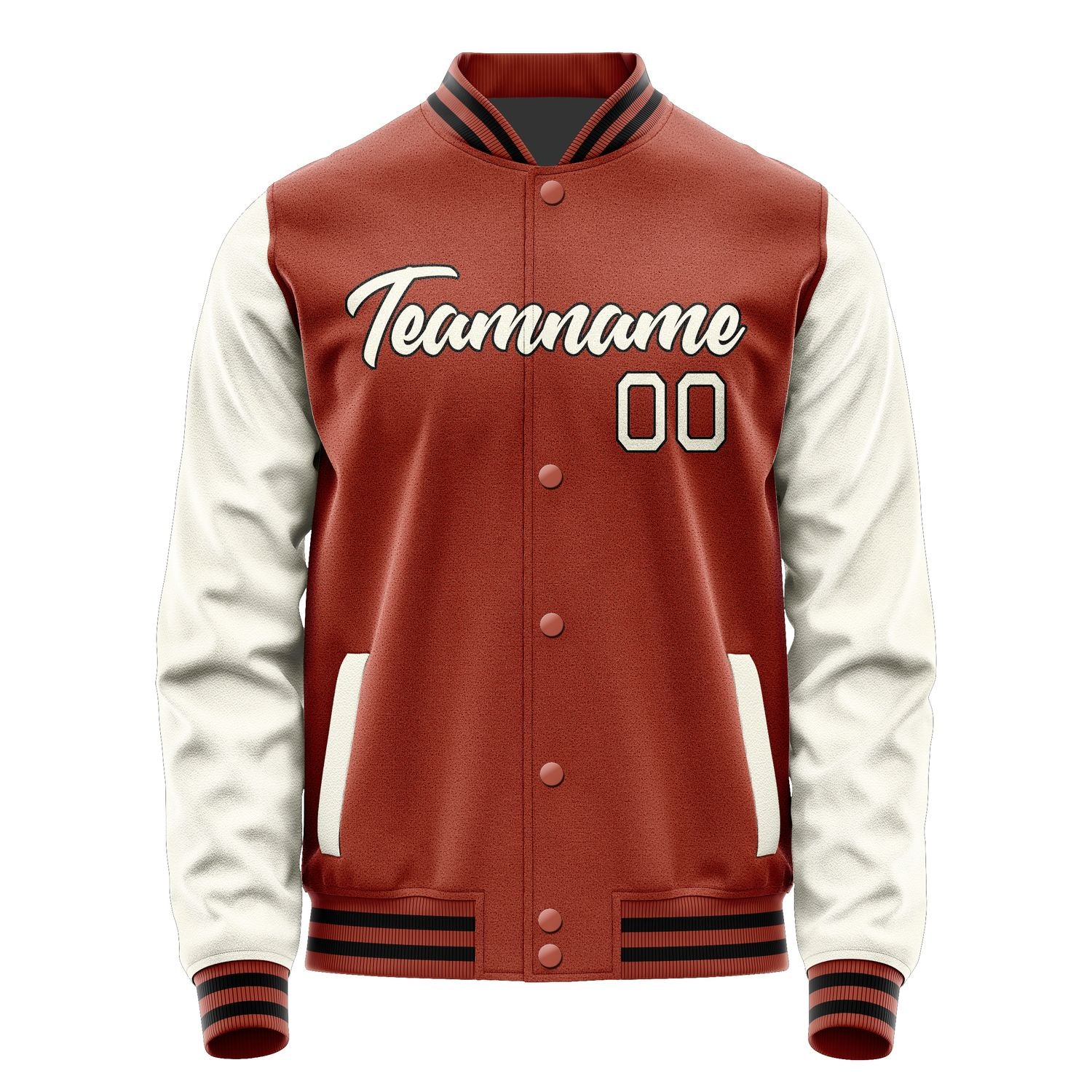 Custom Coral Red Cream Jacket JA1616031617B21703