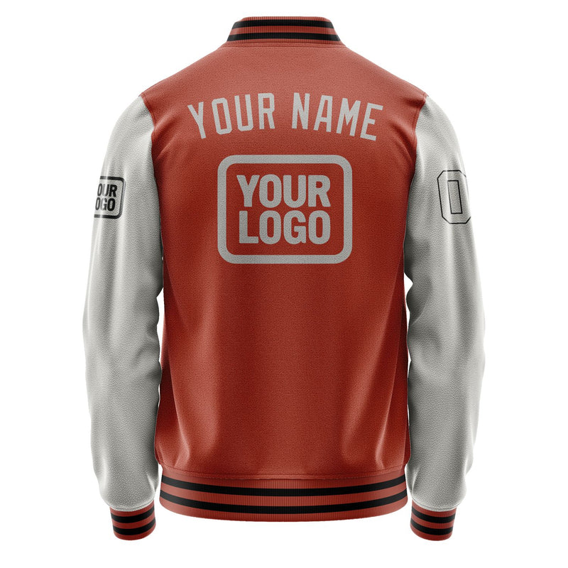 Custom Coral Red Gray Jacket JA161604161717040417