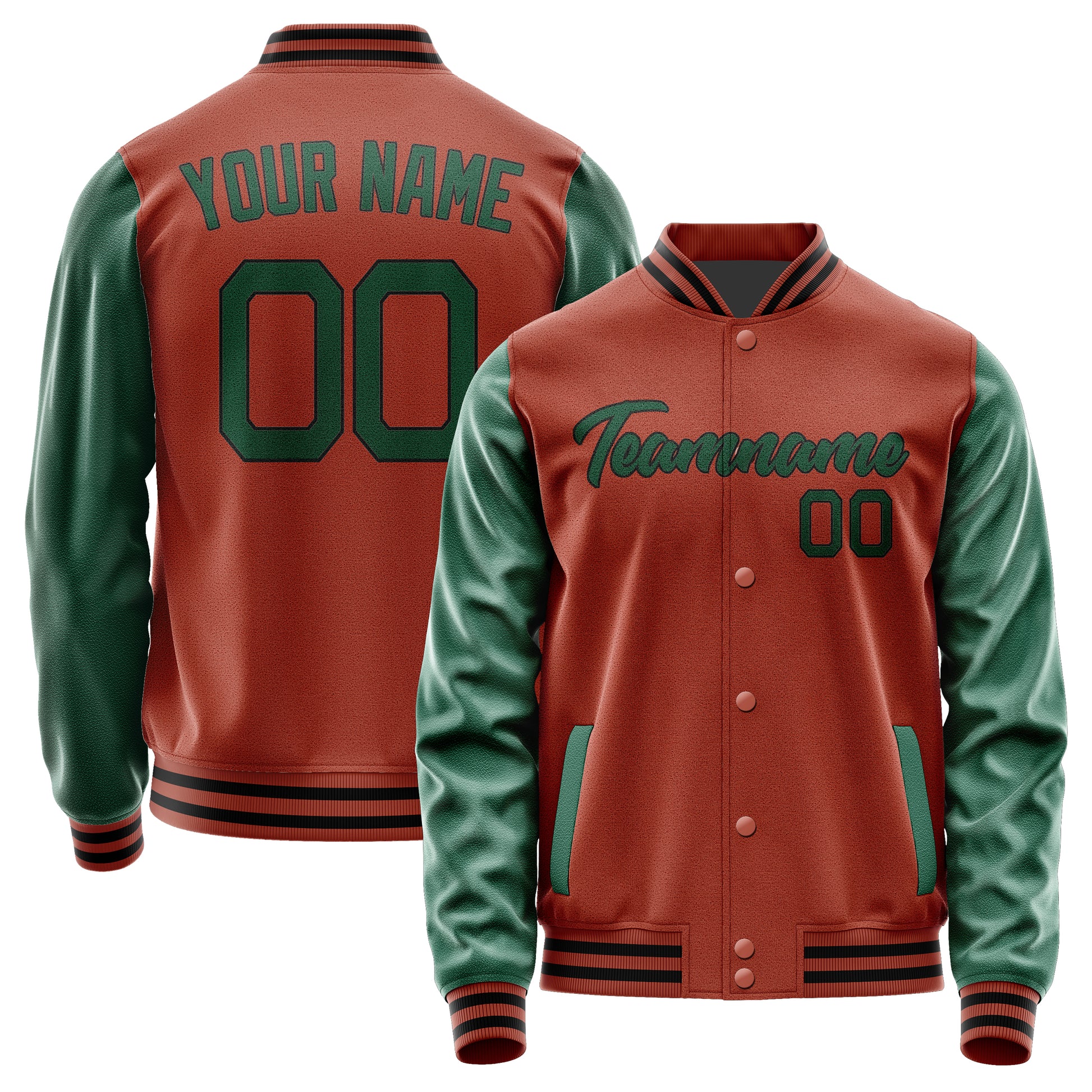 Custom Coral Red Green Jacket JA1616051617B21705