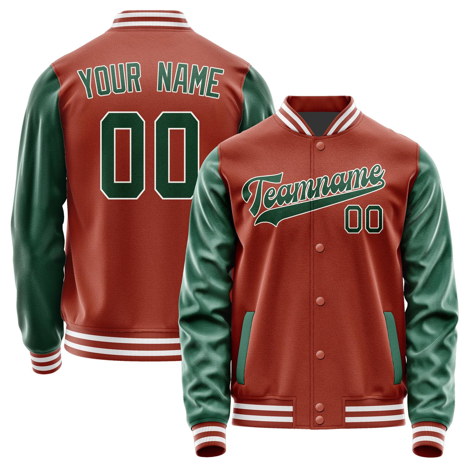 Custom Coral Red Green Jacket JA1616051618B31805