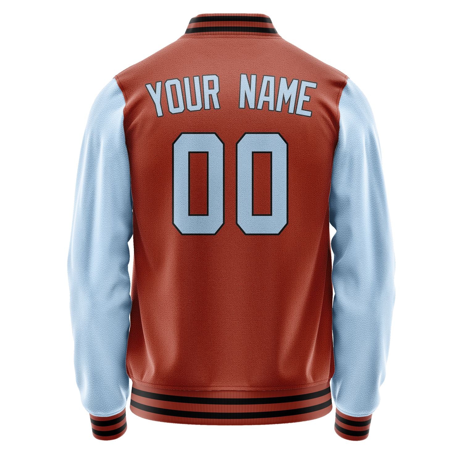 Custom Coral Red Light Blue Jacket JA1616081617B31708