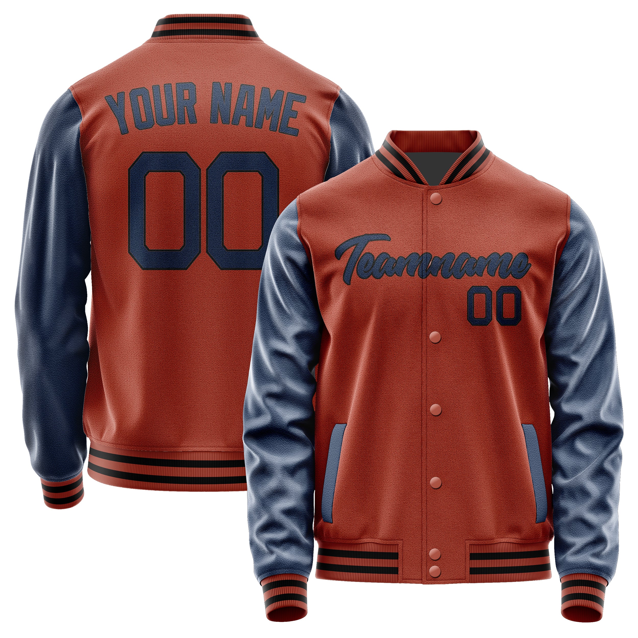 Custom Coral Red Blue Jacket JA1616101617B21710