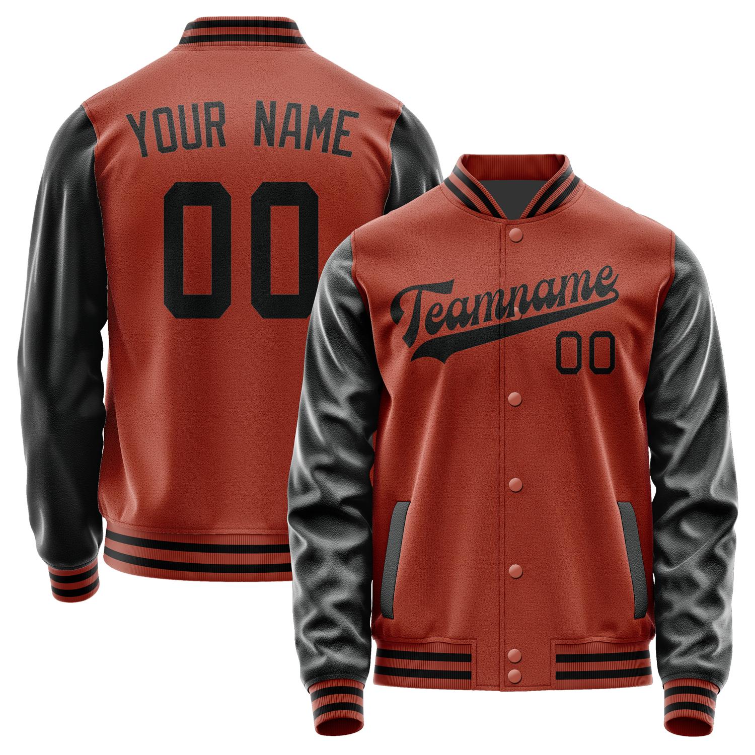 Custom Coral Red Black Jacket JA1616171617B31717