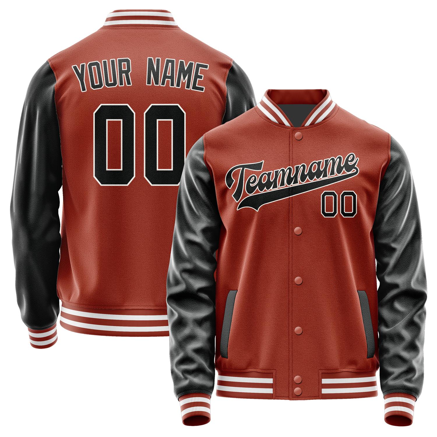 Custom Coral Red Black Jacket JA1616171618B31817
