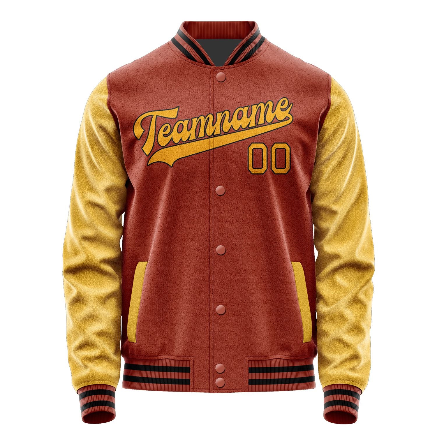 Custom Coral Red Yellow Jacket JA1616191617B31719