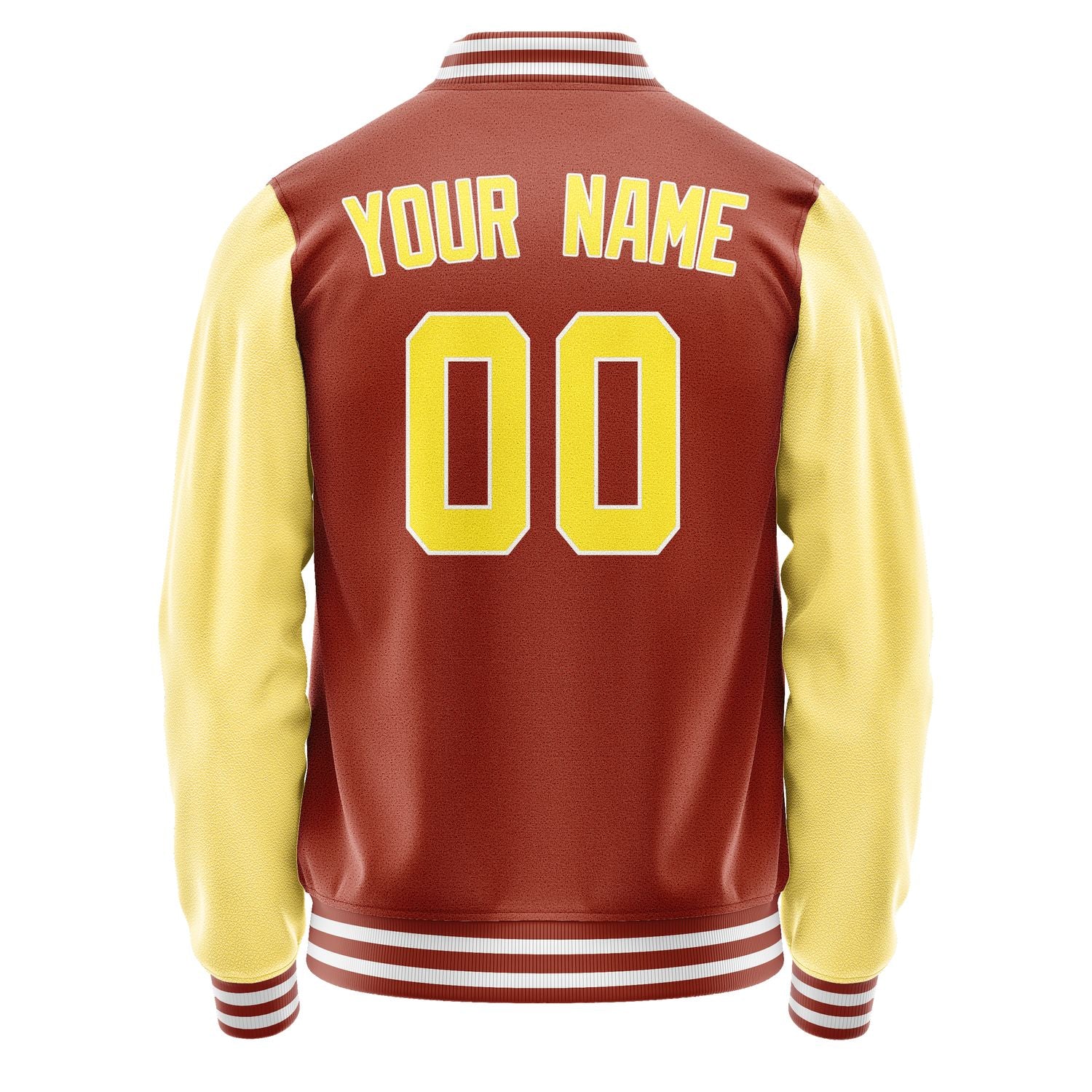Custom Coral Red Light Yellow Jacket JA1616261618B31826