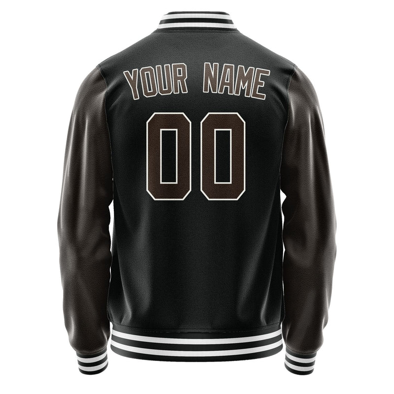 Custom Black Brown Jacket JA1717011718B31801