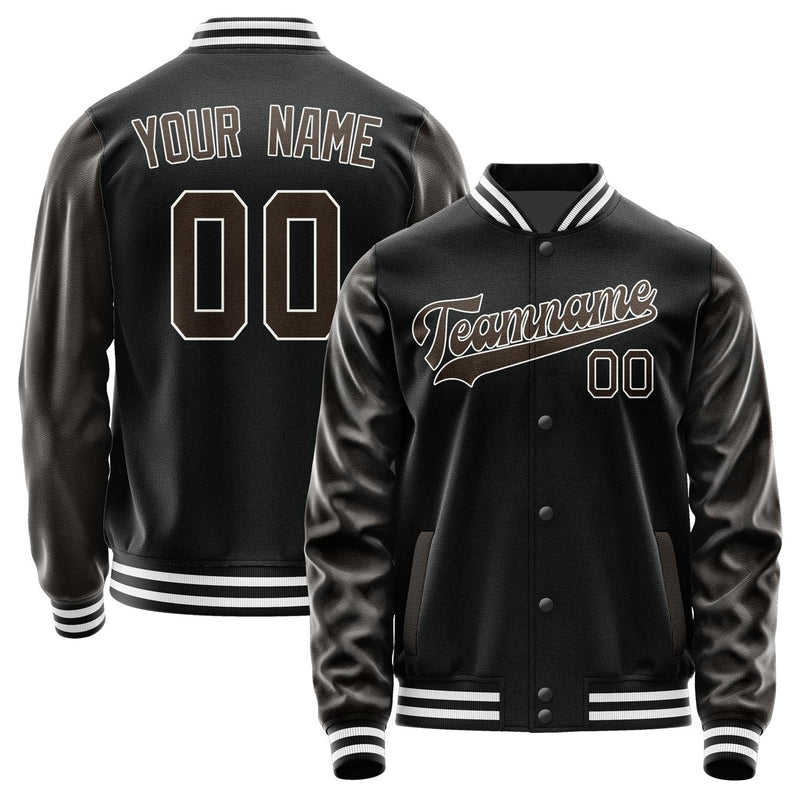 Custom Black Brown Jacket JA1717011718B31801