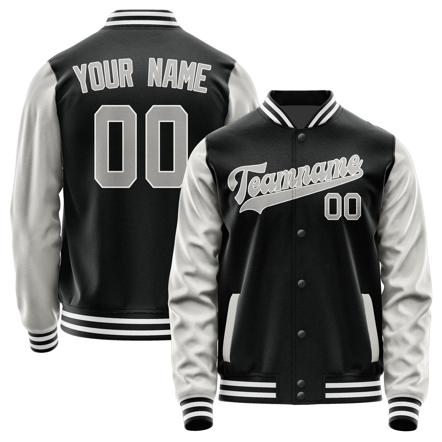 Custom Black Gray Jacket JA1717041718B31804