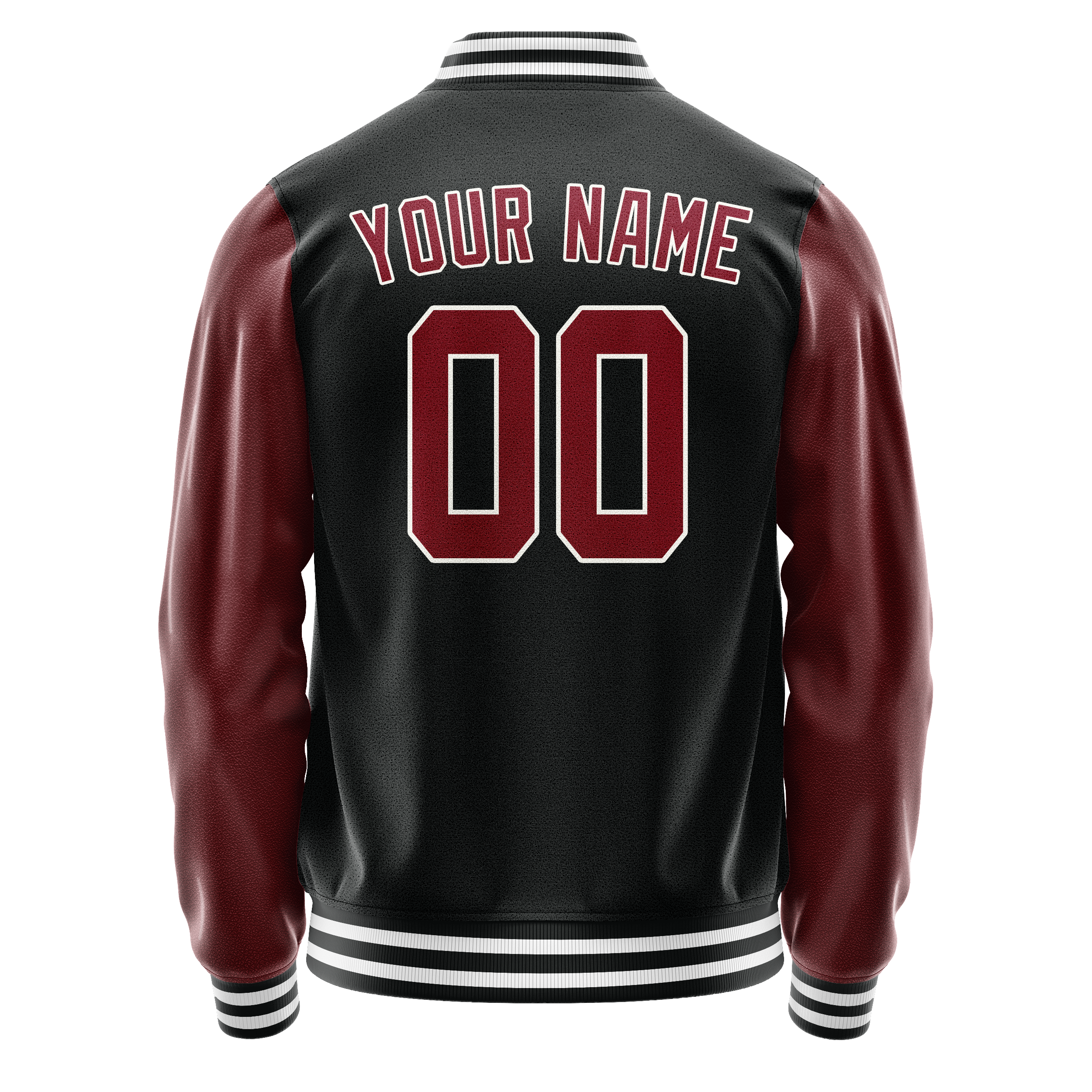 Custom Black Texas-Orange Solid Color Varsity Letterman Jacket JA02240617XF012