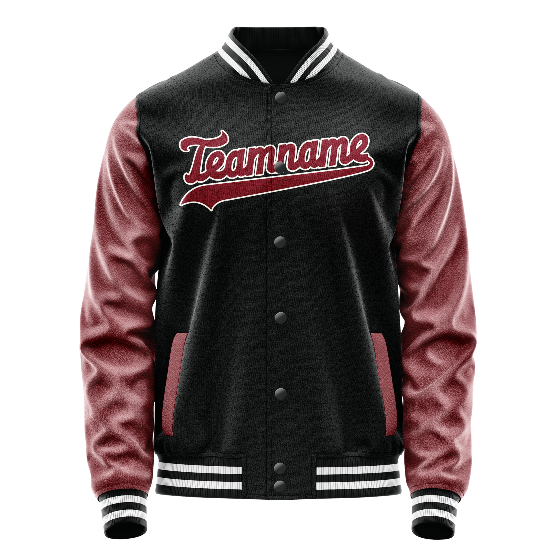 Custom Black Texas-Orange Solid Color Varsity Letterman Jacket JA02240617XF012