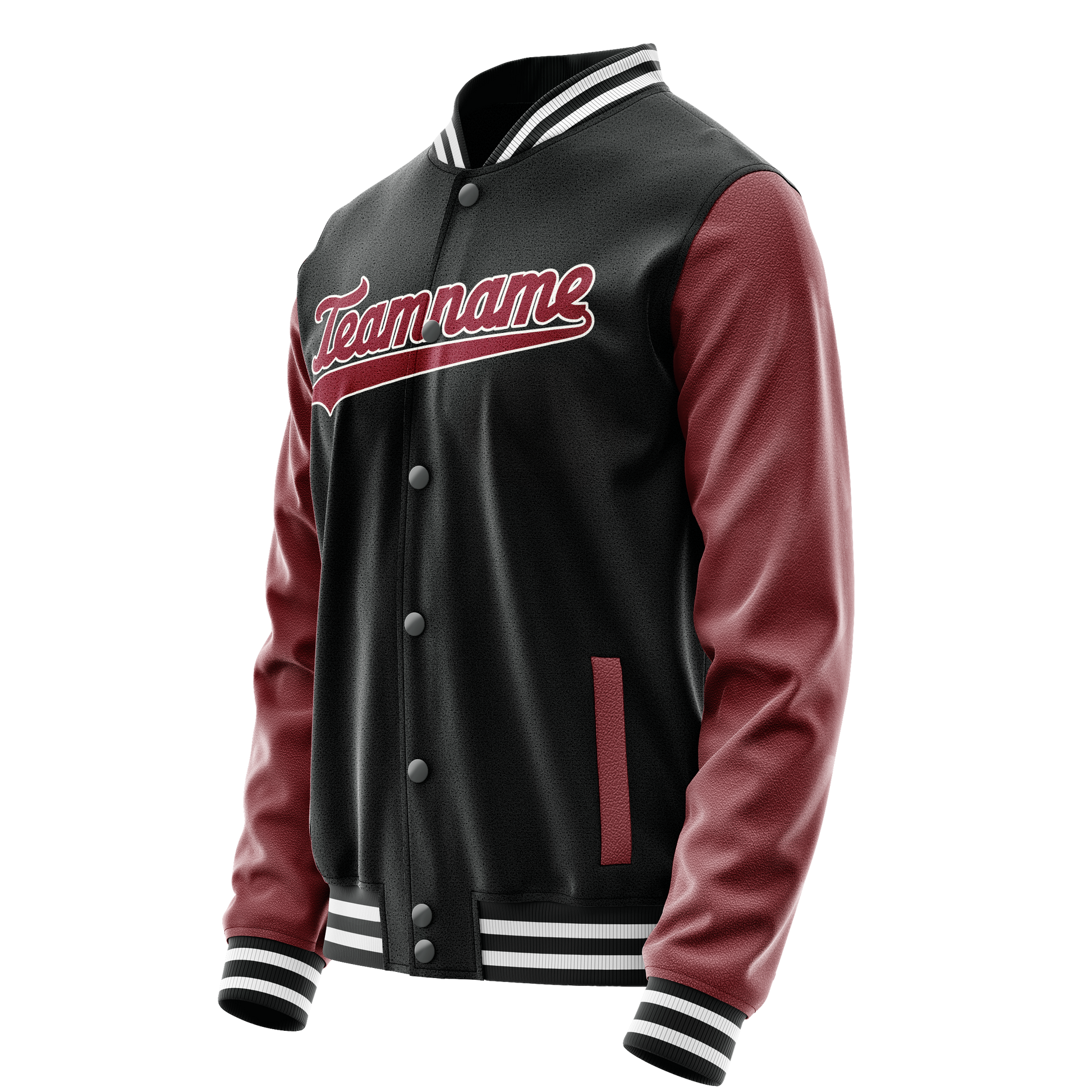 Custom Black Texas-Orange Solid Color Varsity Letterman Jacket JA02240617XF012