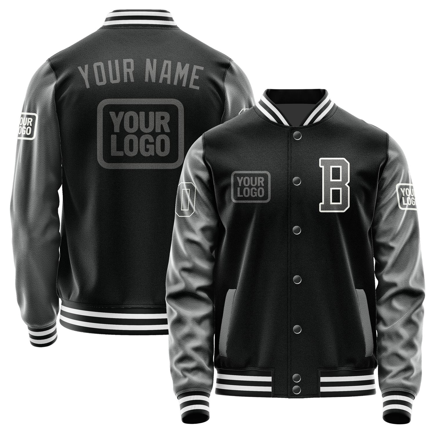 Custom Black Dark Grey Jacket JA171720171818202018