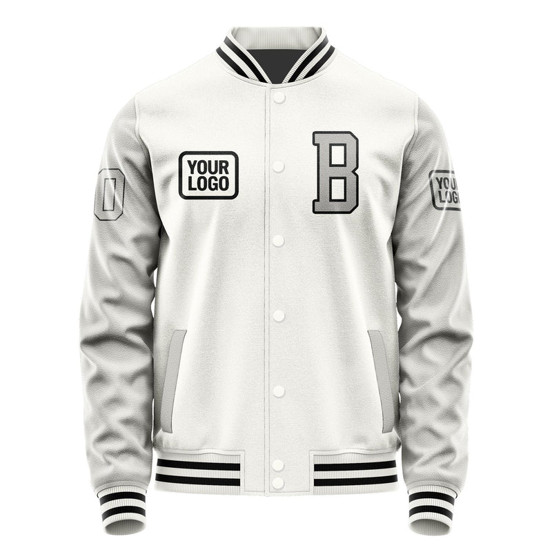 Custom White Gray Jacket JA181804181717040417