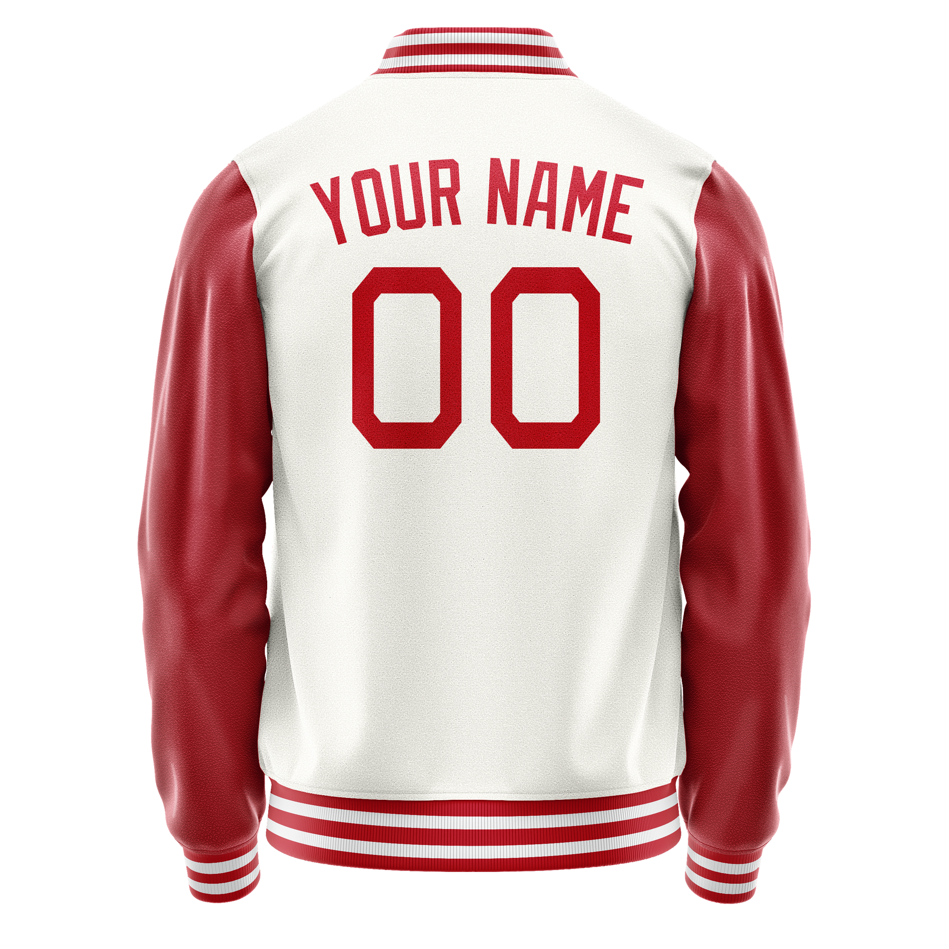 Custom White Texas-Orange Solid Color Varsity Letterman Jacket JA02240617LH470