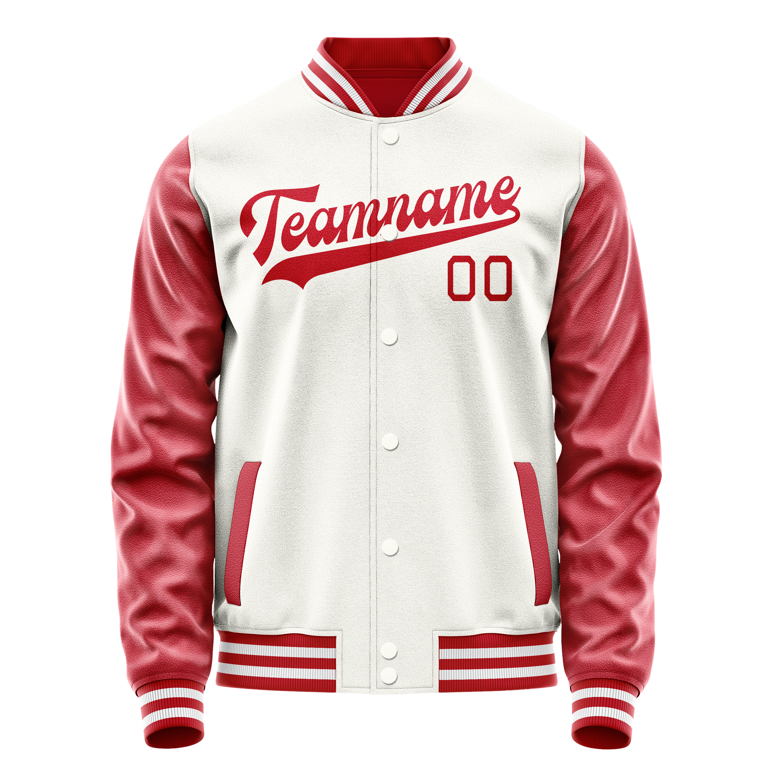 Custom White Texas-Orange Solid Color Varsity Letterman Jacket JA02240617LH470