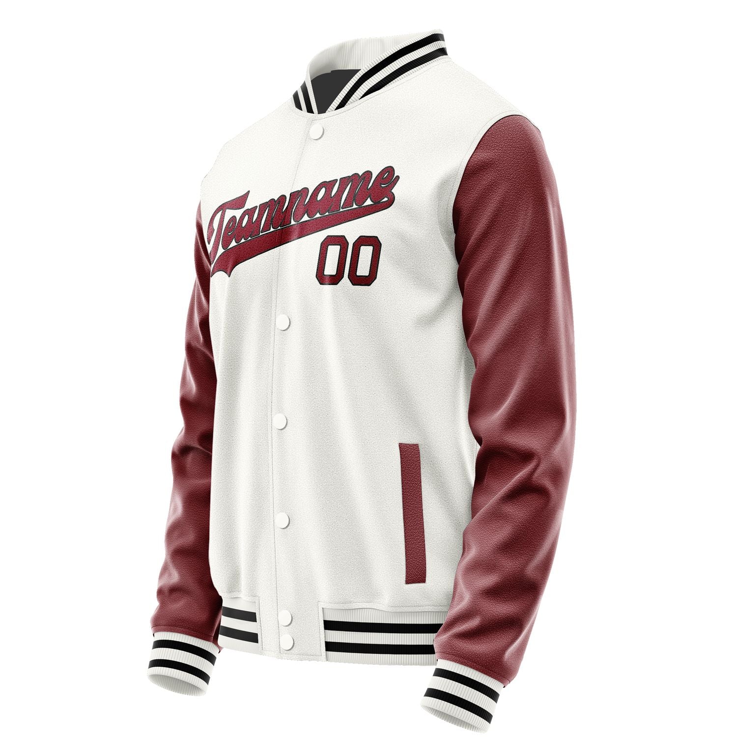 Custom White Crimson Red Jacket JA1818151817B31715