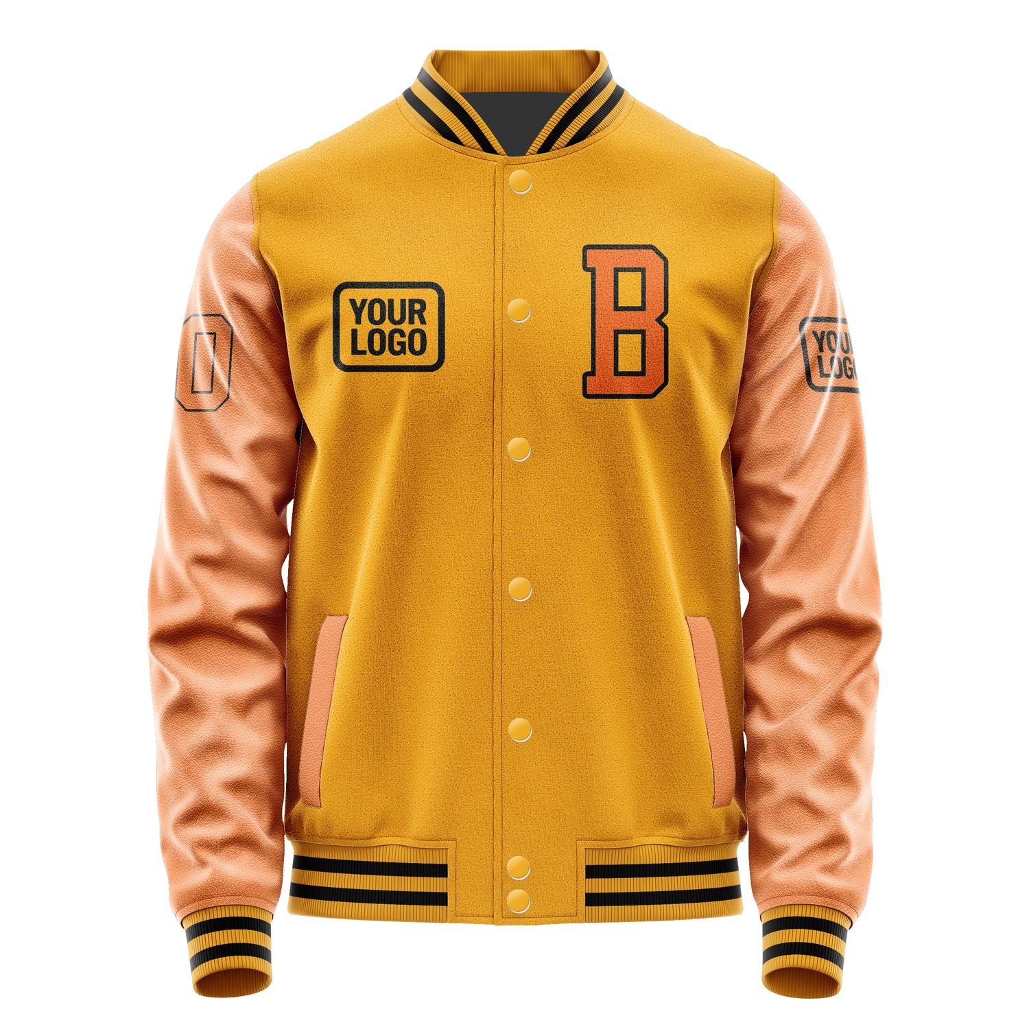 Custom Yellow Orange Jacket JA191928191717282817