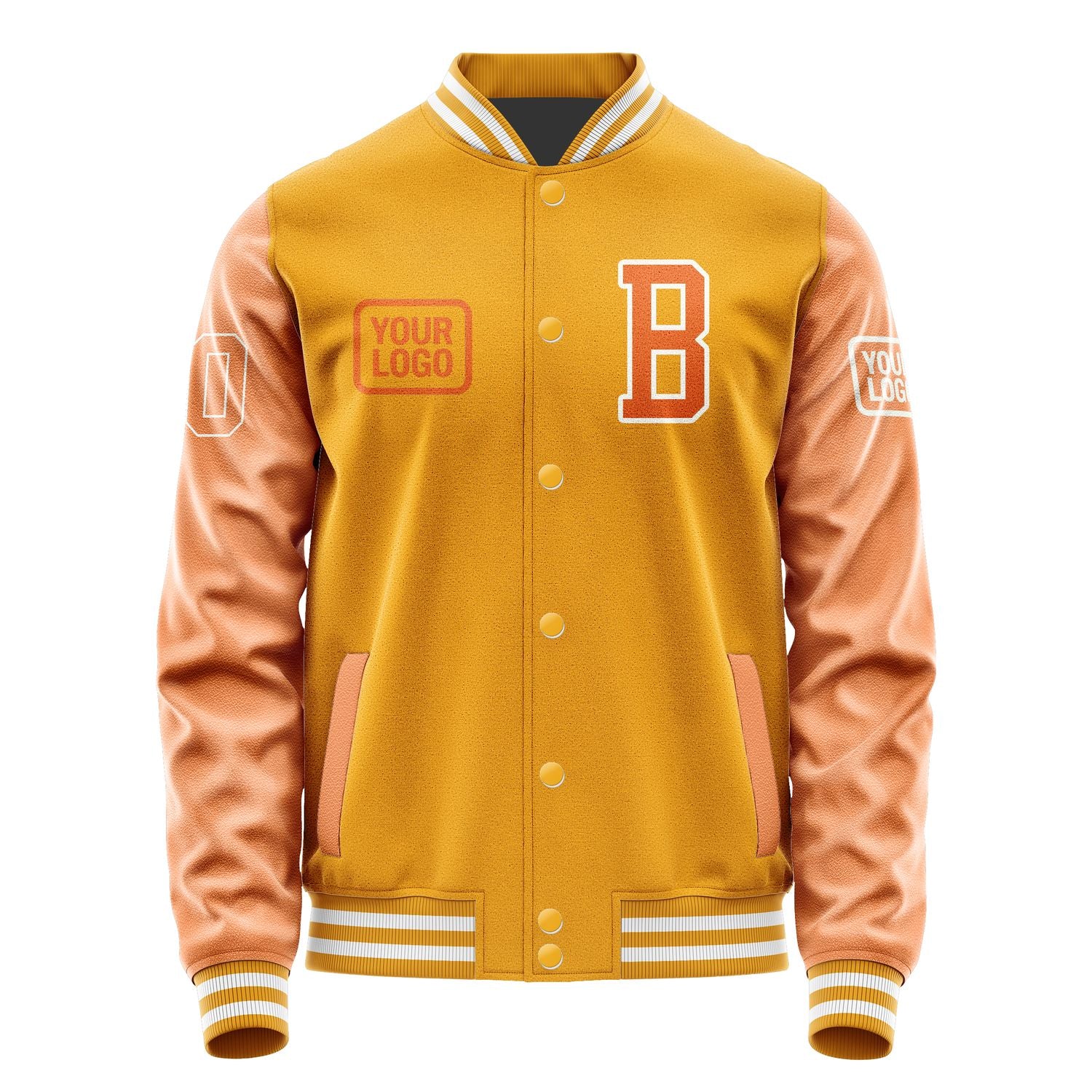 Custom Yellow Orange Jacket JA191928191818282818