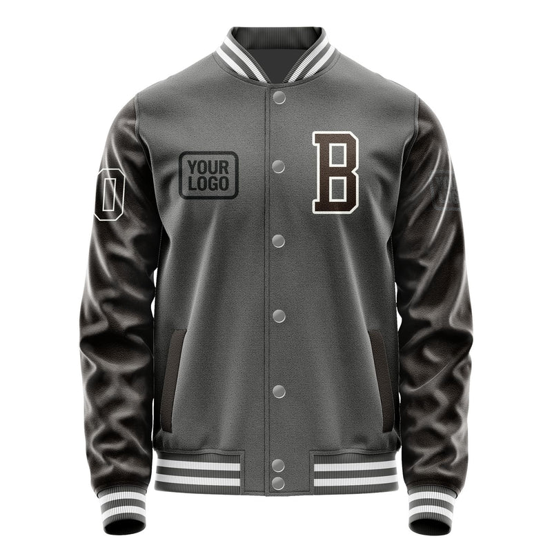 Custom Dark Grey Brown Jacket JA202001201818010118