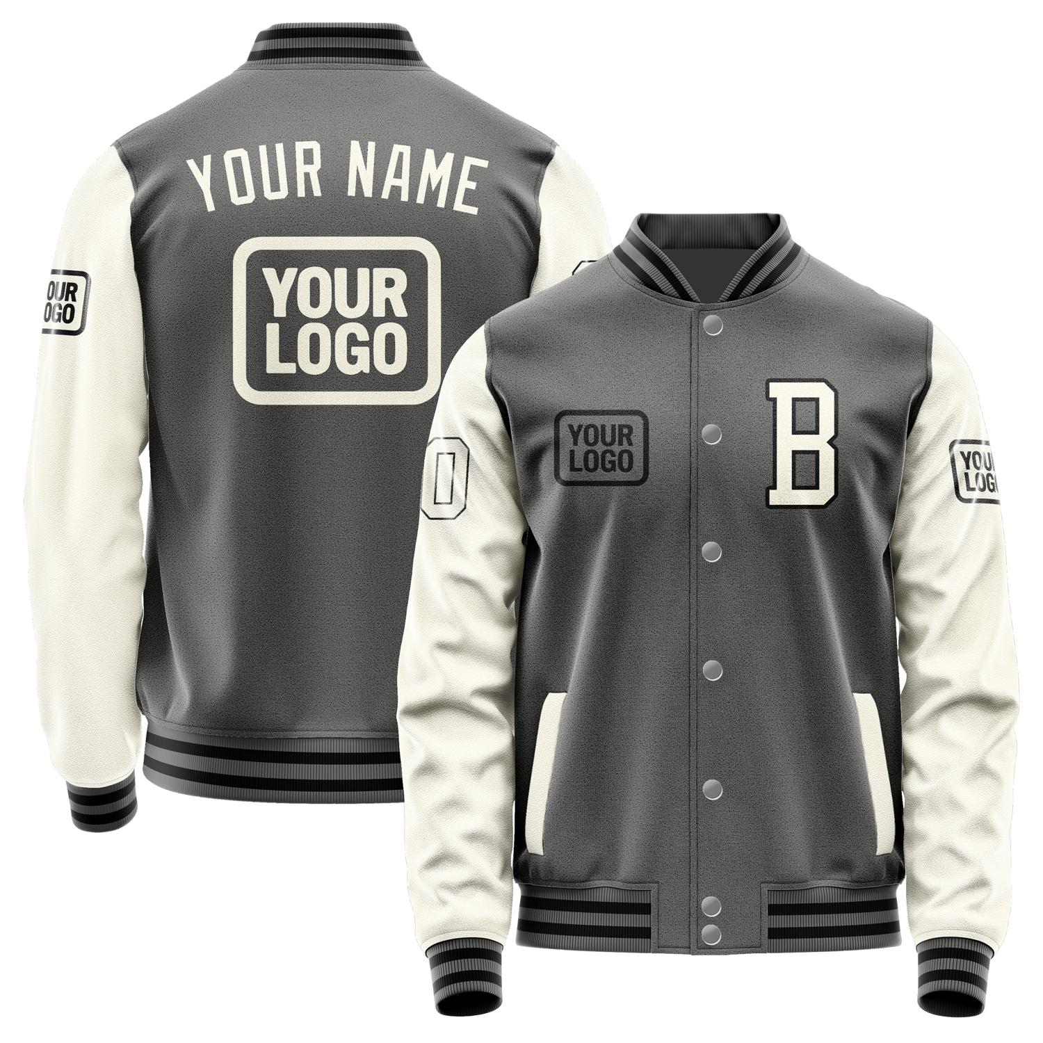 Custom Dark Grey Cream Jacket JA202003201717030317