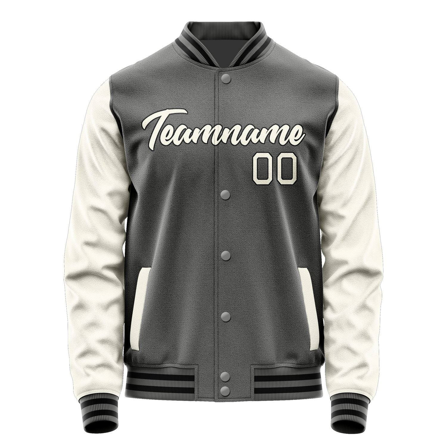 Custom Dark Grey Cream Jacket JA2020032017B21703