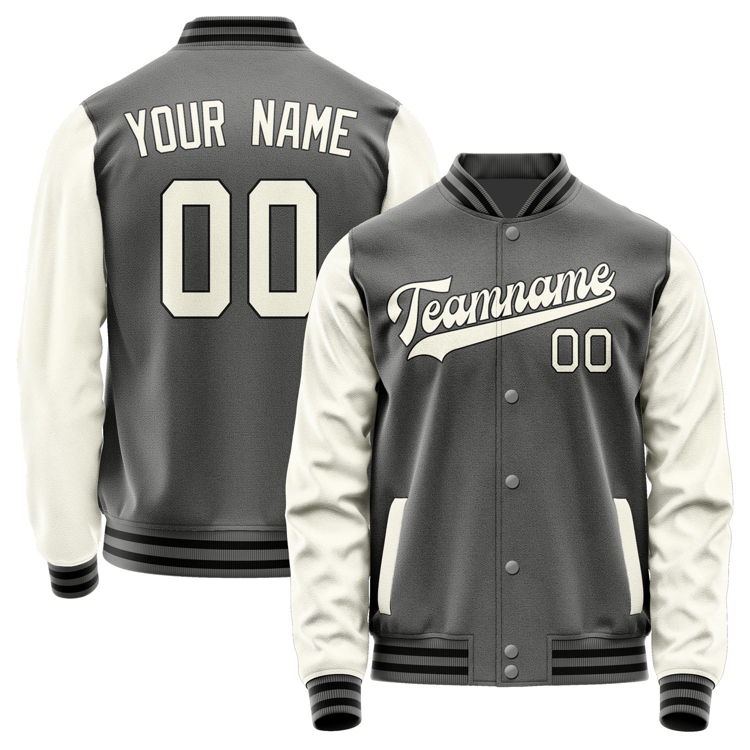 Custom Dark Grey Cream Jacket JA2020032017B31703