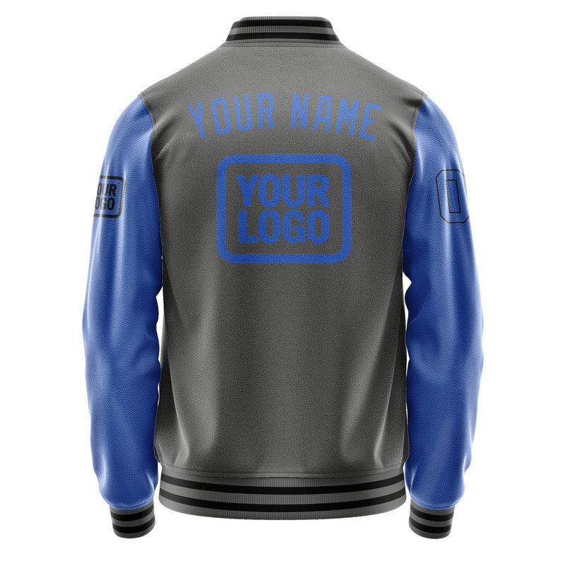 Custom Dark Grey Sky Blue Jacket JA202009201717090917