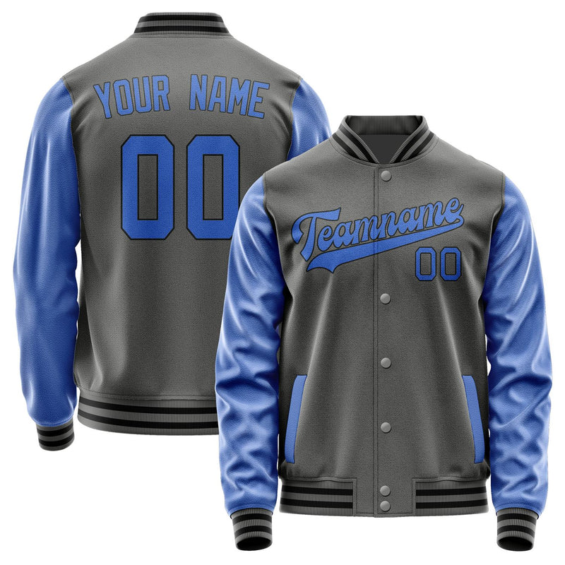 Custom Dark Grey Sky Blue Jacket JA2020092017B31709