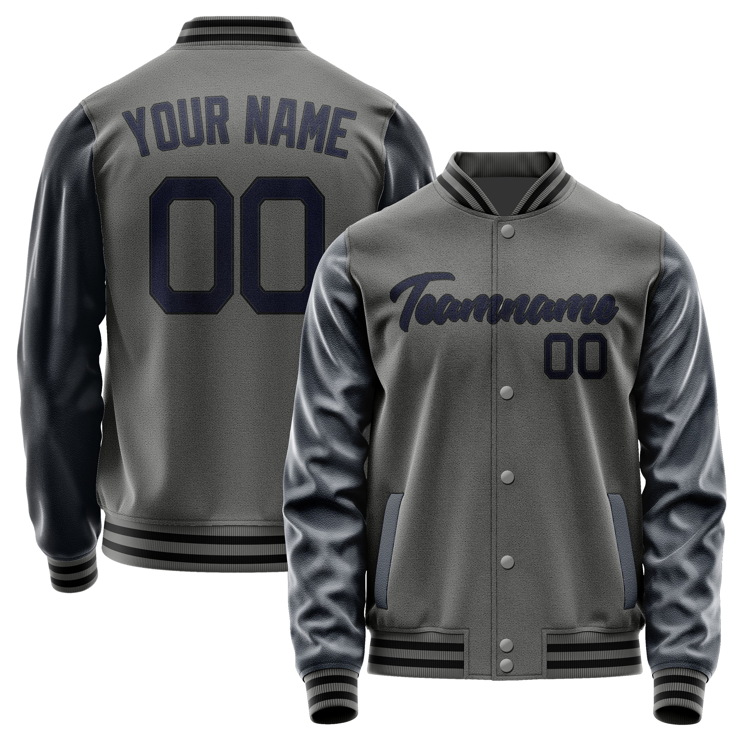 Custom Dark Grey Navy Jacket JA2020112017B21711