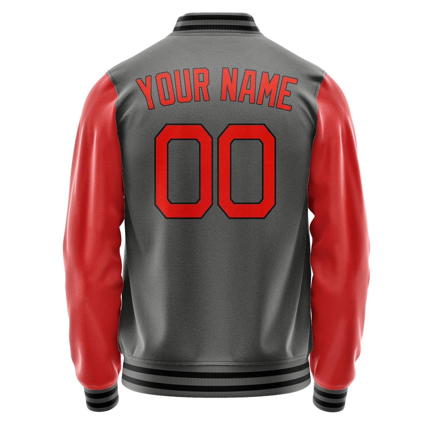 Custom Dark Grey Orange Red Jacket JA2020122017B21712