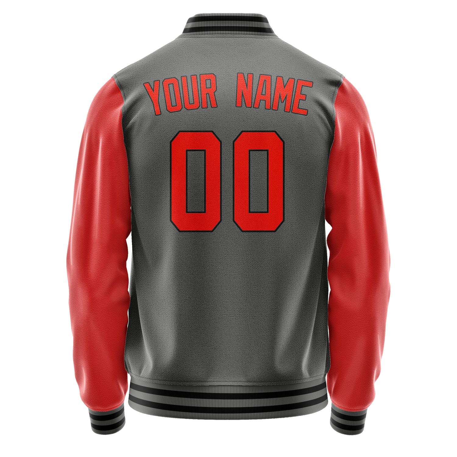 Custom Dark Grey Orange Red Jacket JA2020122017B31712