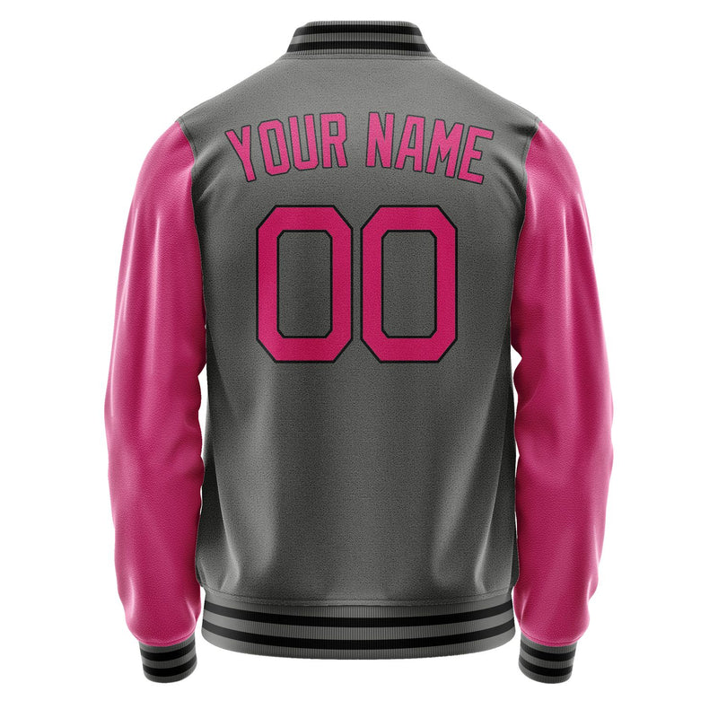 Custom Dark Grey Pink Jacket JA2020132017B21713