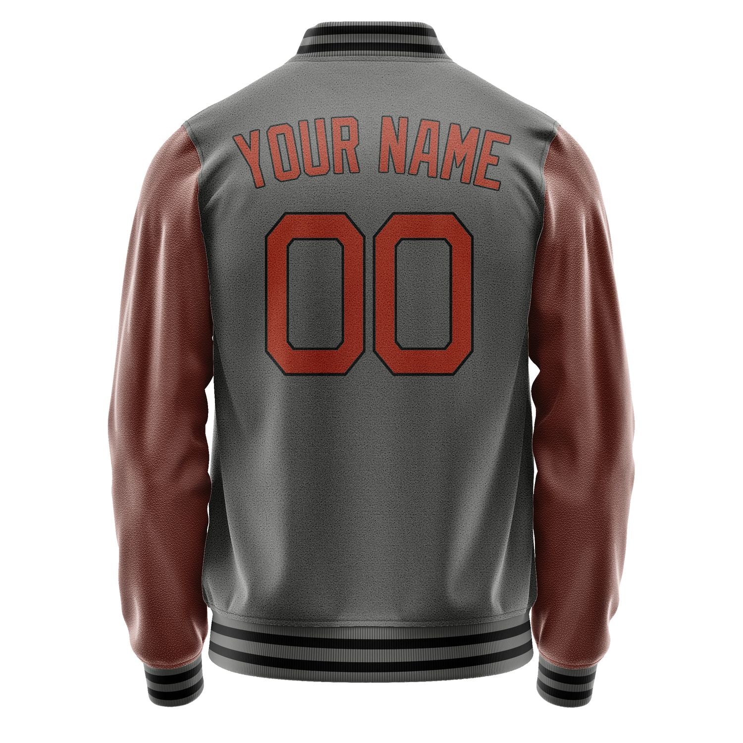 Custom Dark Grey Coral Red Jacket JA2020162017B21716