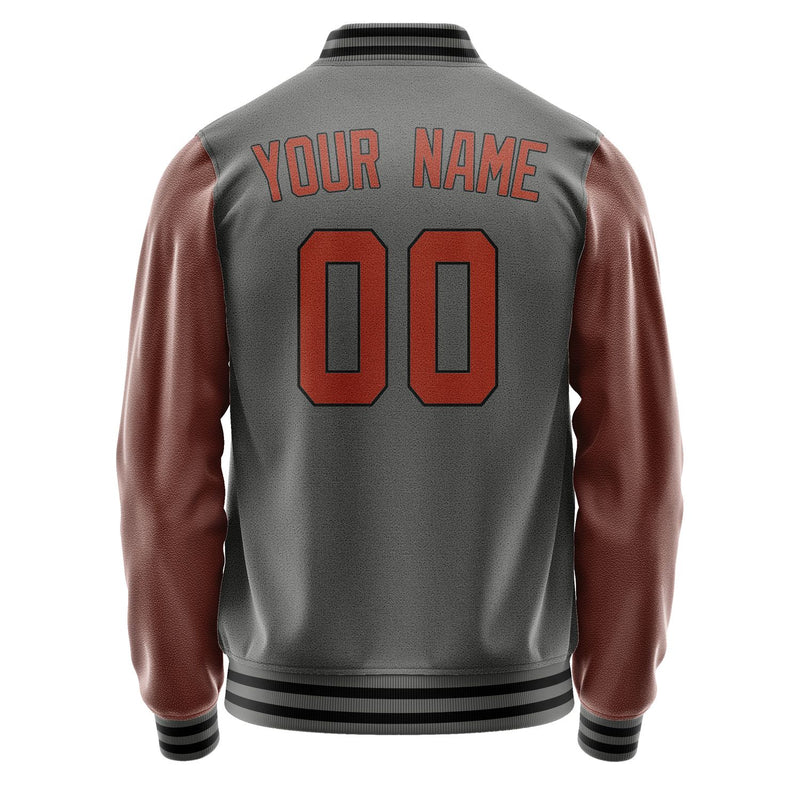 Custom Dark Grey Coral Red Jacket JA2020162017B31716