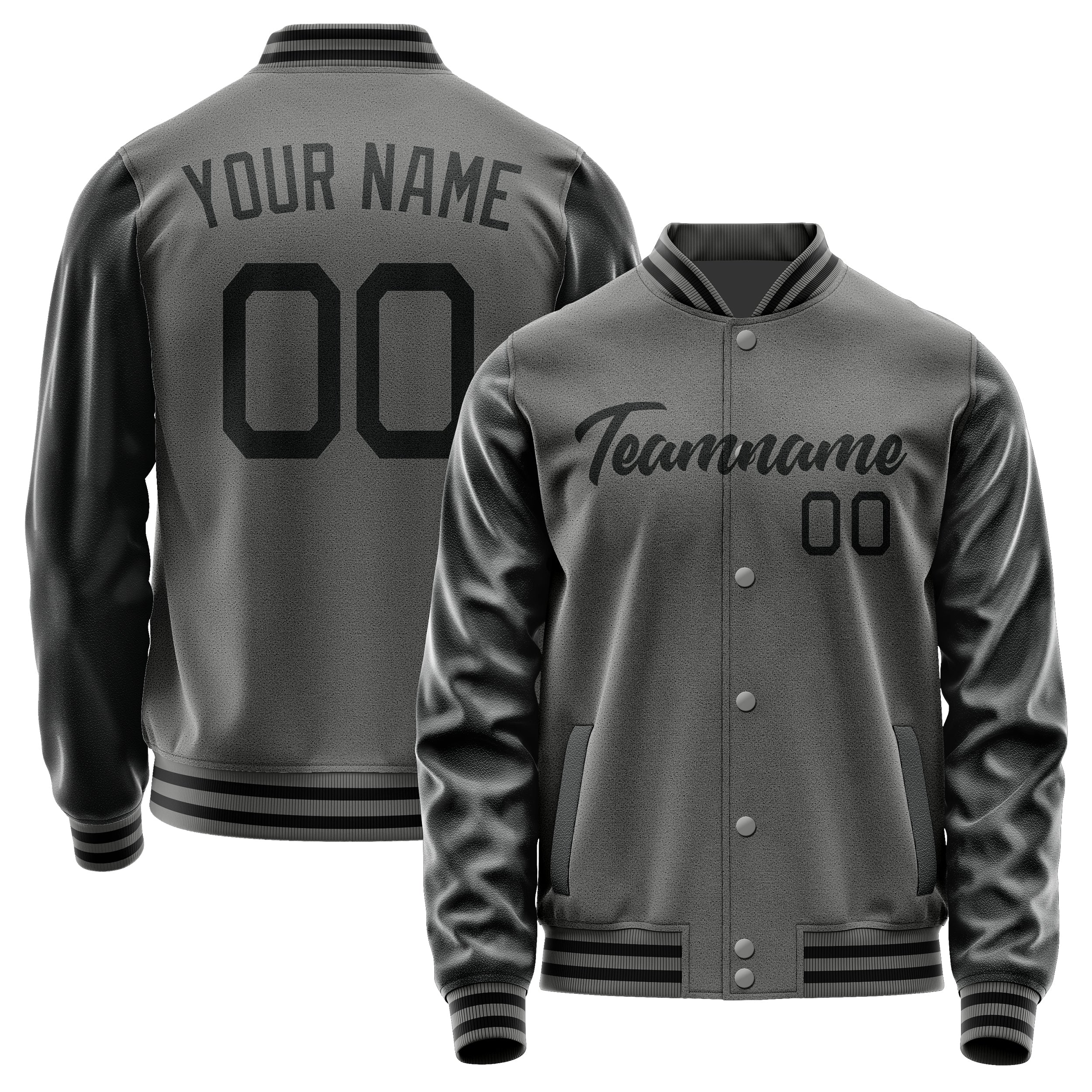 Custom Dark Grey Black Jacket JA2020172017B21717