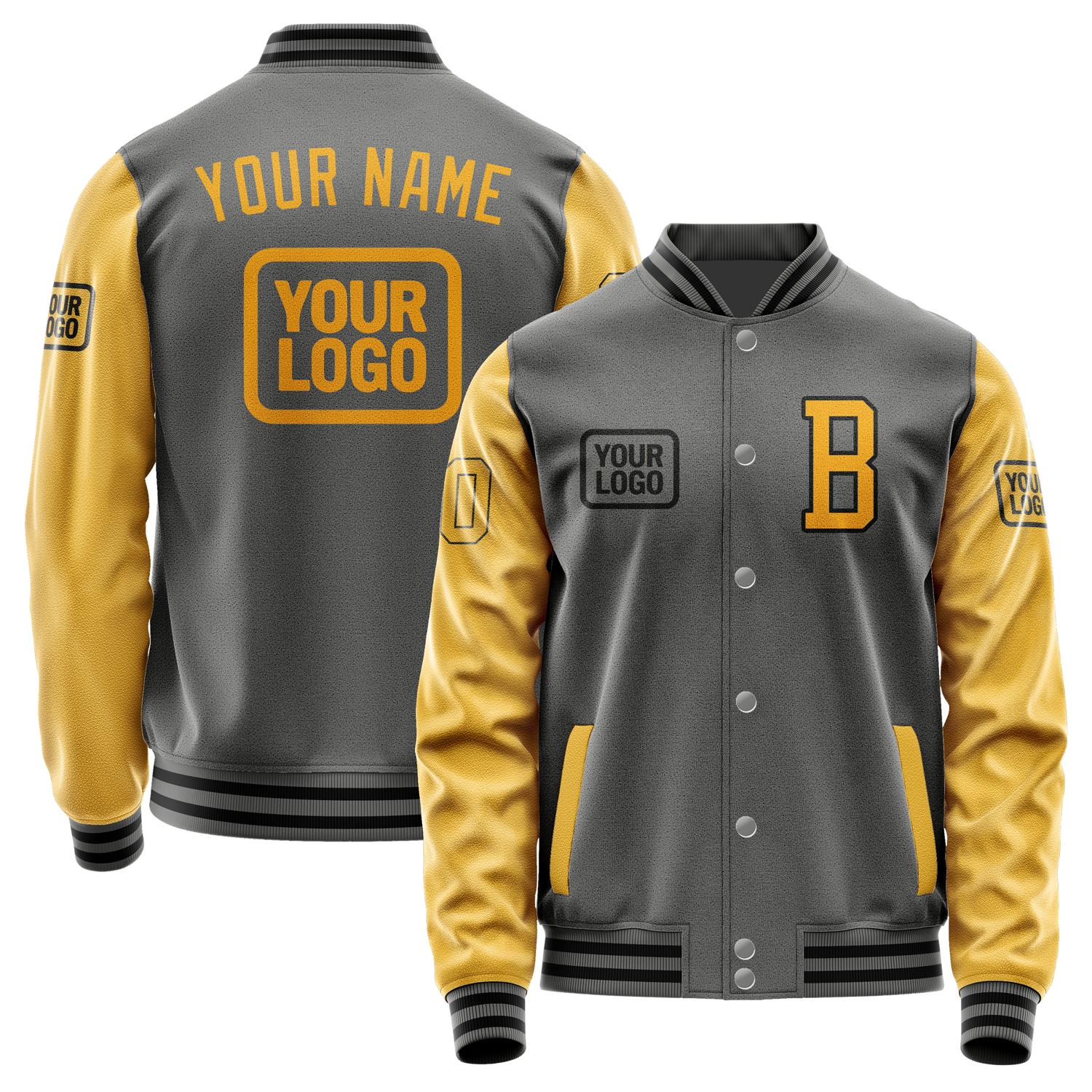 Custom Dark Grey Yellow Jacket JA202019201717191917