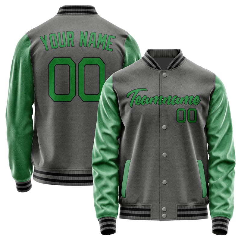 Custom Dark Grey Emerald Green Jacket JA2020242017B21724