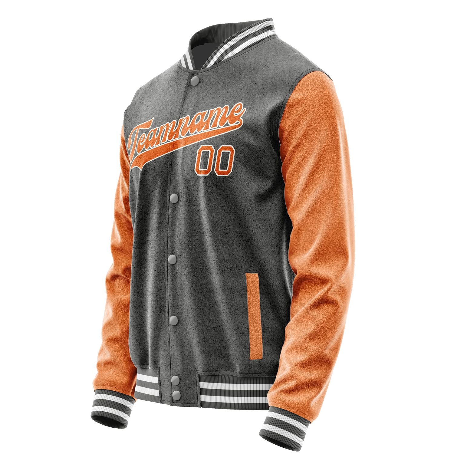 Custom Dark Grey Orange Jacket JA2020282018B31828