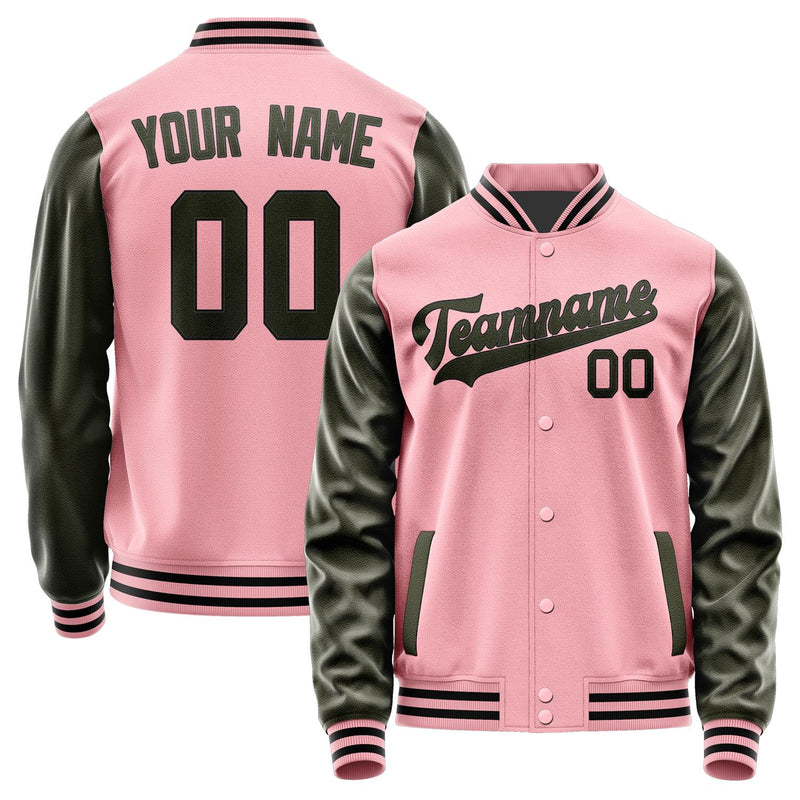 Custom Light Pink Olive Jacket JA2121022117B31702