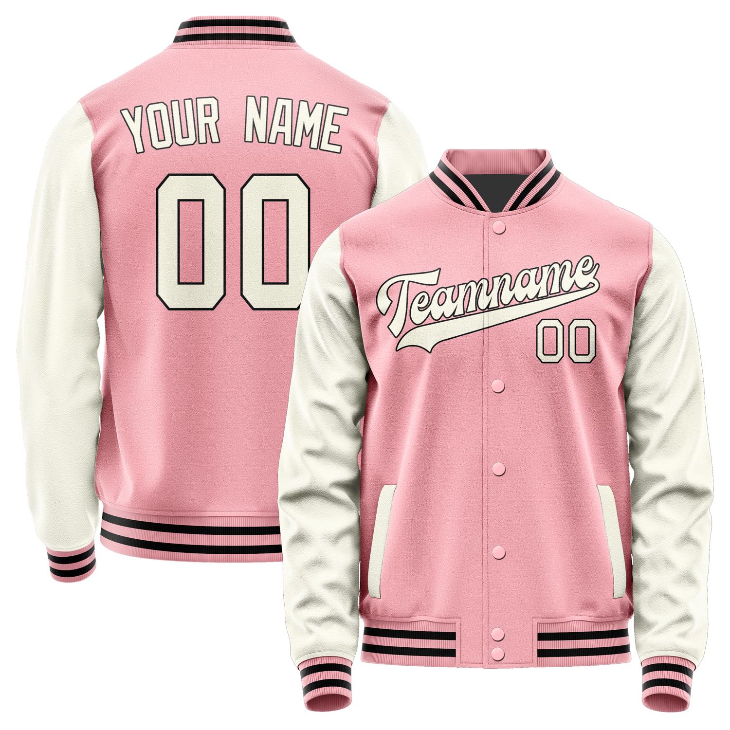 Custom Light Pink Cream Jacket JA2121032117B31703