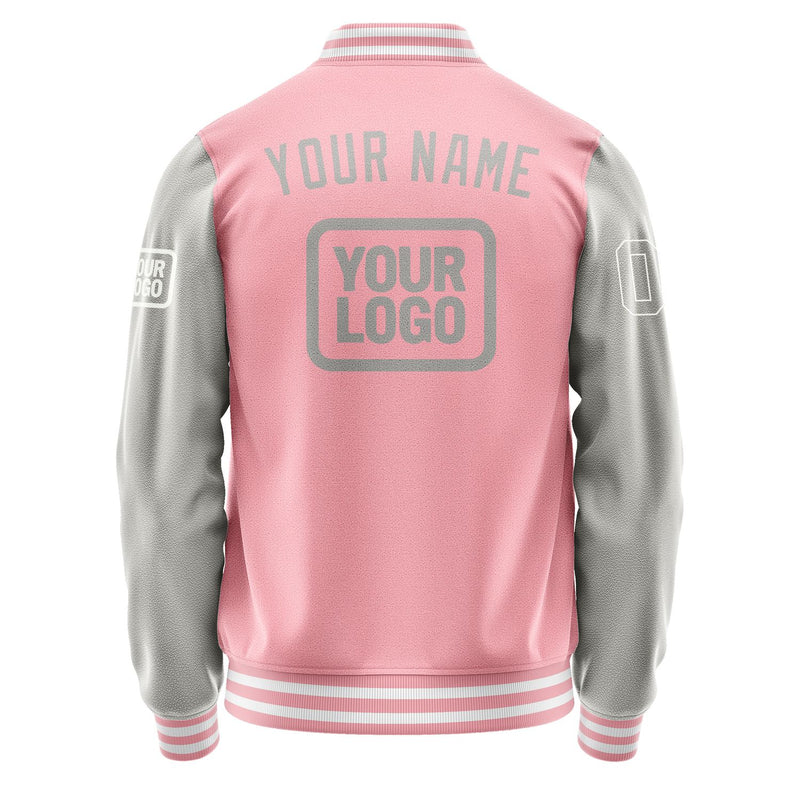 Custom Light Pink Gray Jacket JA212104211818040418