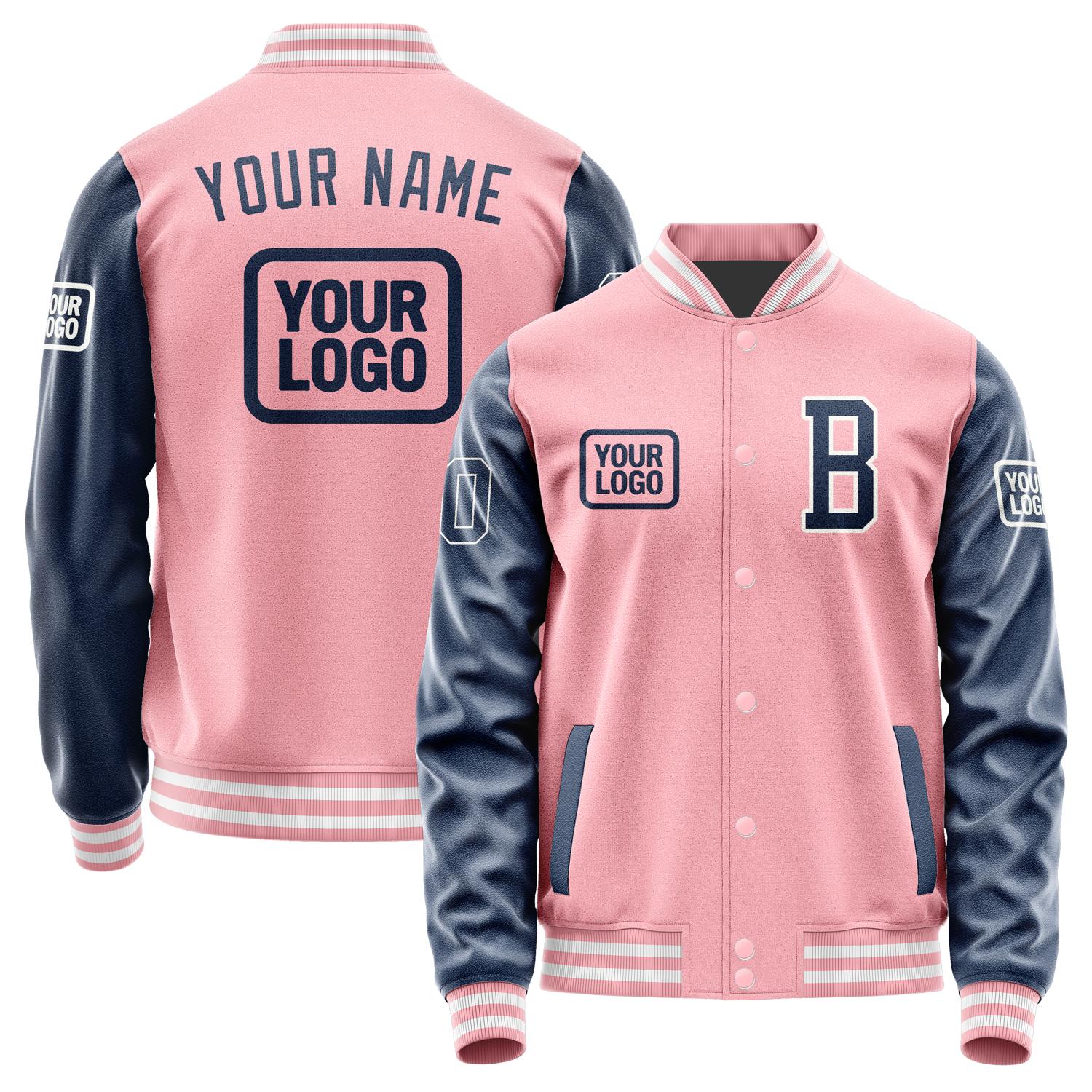 Custom Light Pink Blue Jacket JA212110211818101018