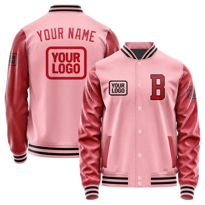 Custom Light Pink Red Jacket JA212114211717141417