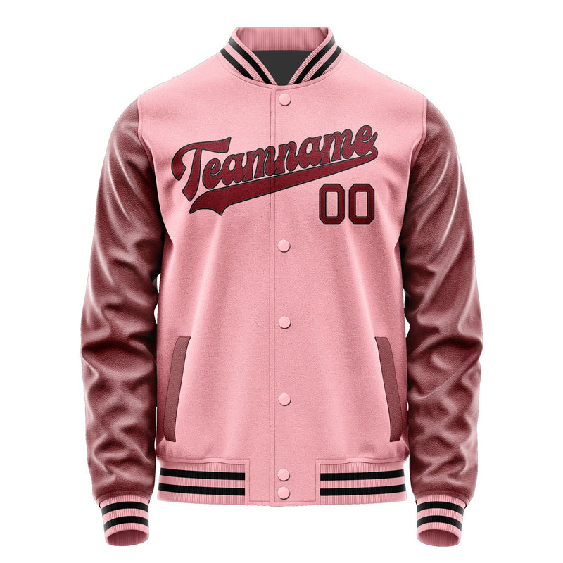 Custom Light Pink Crimson Red Jacket JA2121152117B31715