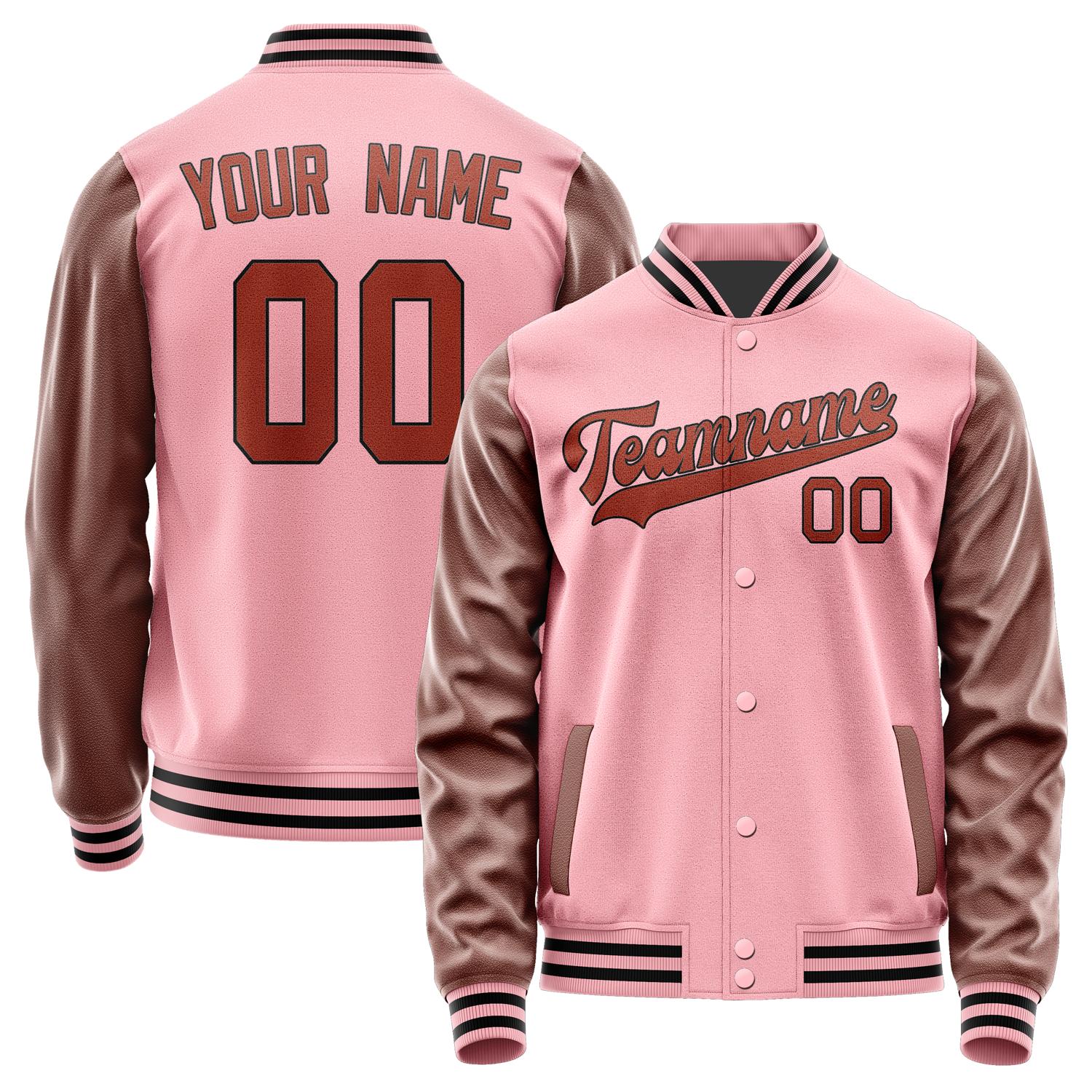 Custom Light Pink Coral Red Jacket JA2121162117B31716